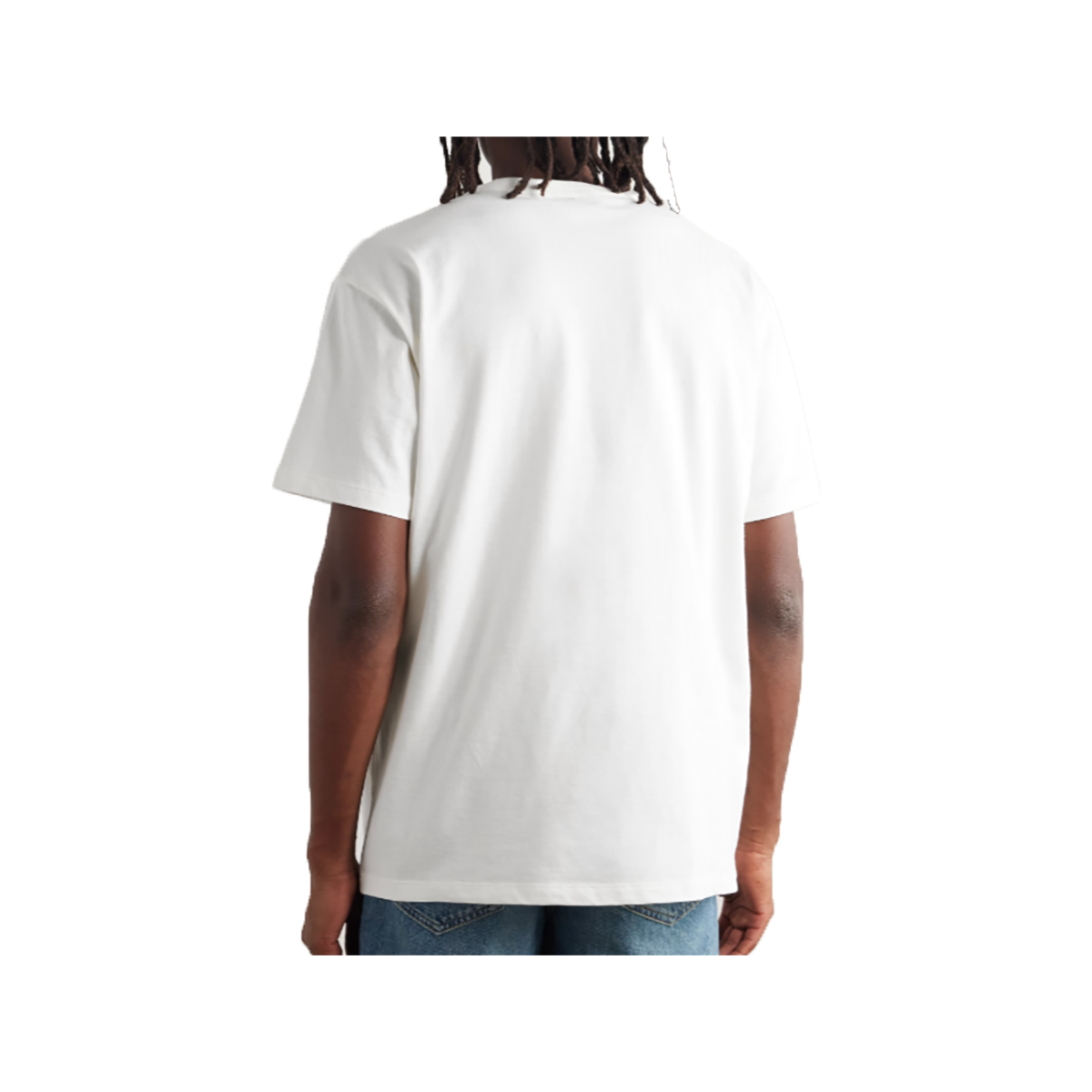 GUCCI LOGO-PRINT COTTON T-SHIRT IN WHTE