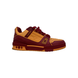 PRELOVED LOUIS VUITTON MONOGRAM TRAINERS IN YELLOW/RED