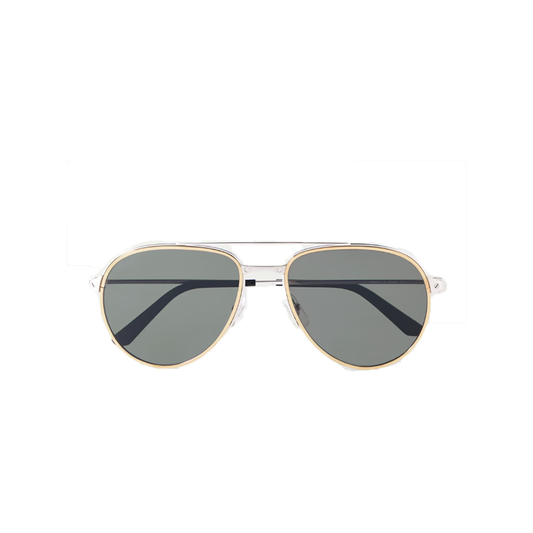 CARTIER EYEWEAR GOLD SANTOS AVIATOR SUNGLASSES