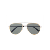 CARTIER EYEWEAR GOLD SANTOS AVIATOR SUNGLASSES