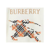 BURBERRY CROSS STITCH EKD COTTON T-SHIRT IN CHALK