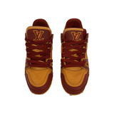PRELOVED LOUIS VUITTON MONOGRAM TRAINERS IN YELLOW/RED