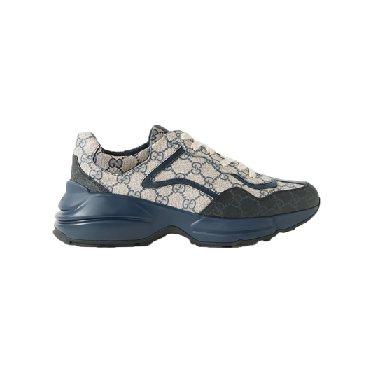 GUCCI RHYTON SUPREME COATED CANVAS TRAINERS IN BEIGE