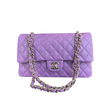 CHANEL PURPLE CAVIAR QUILTED MEDIUM FLAP BAG