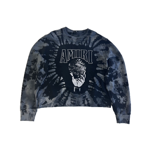 AMIRI LOGO PRINT SWEATER IN BLACK