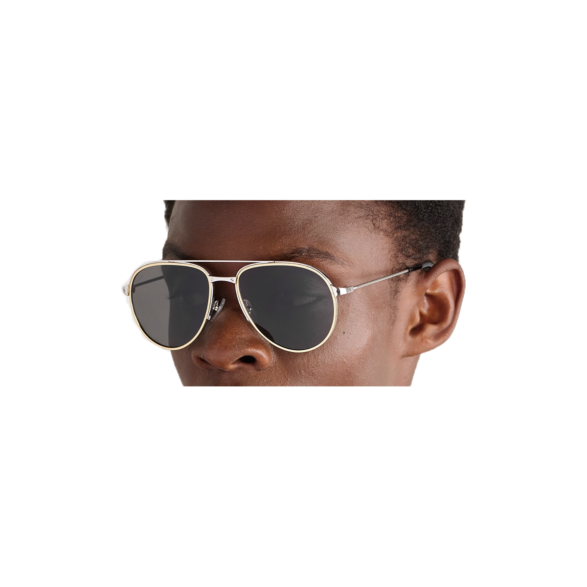 CARTIER EYEWEAR GOLD SANTOS AVIATOR SUNGLASSES