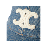 CELINE HOMME LOGO-APPLIQUED DENIM CAP