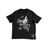 AMIRI HOLR RENFREW BLACK AND WHITE HOCKEY LOGO T-SHIRT