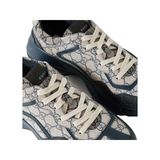 GUCCI RHYTON SUPREME COATED CANVAS TRAINERS IN BEIGE