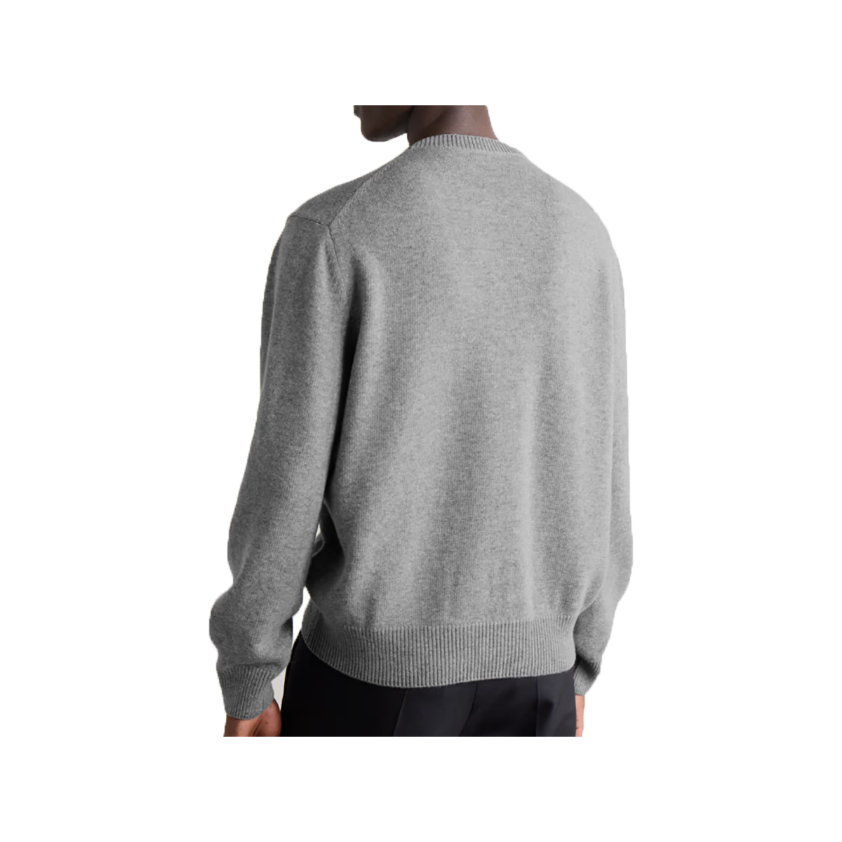LOEWE ANAGRAM LOGO-EMBROIDERED WOOL SWEATER IN GREY