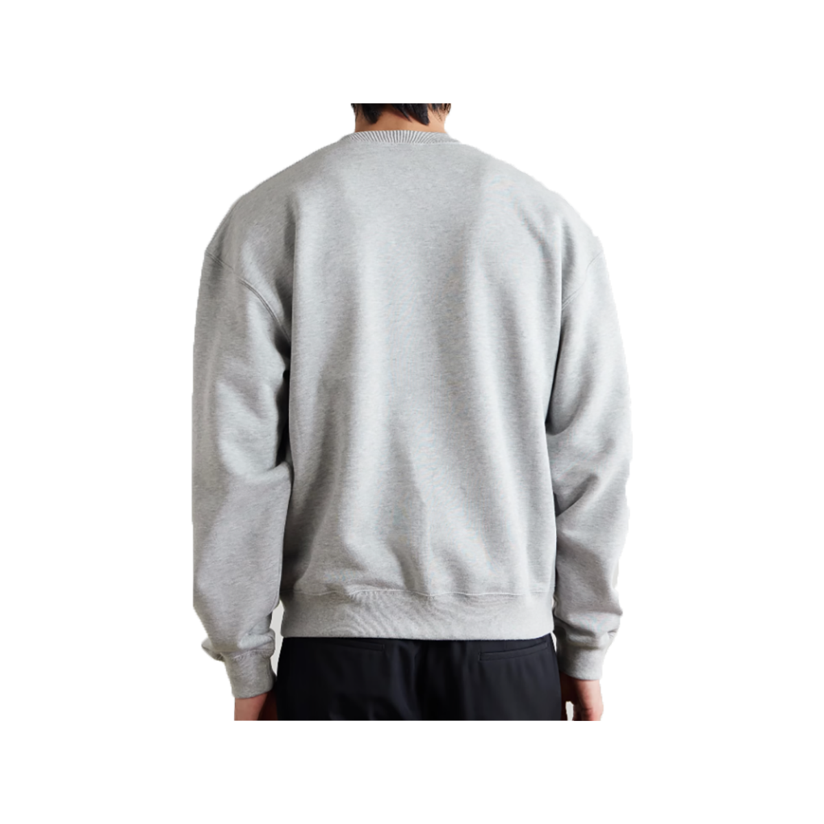 GUCCI LOGO-EMBROIDERED PRINTED COTTON SWEATER IN GRAY