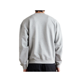 GUCCI LOGO-EMBROIDERED PRINTED COTTON SWEATER IN GRAY
