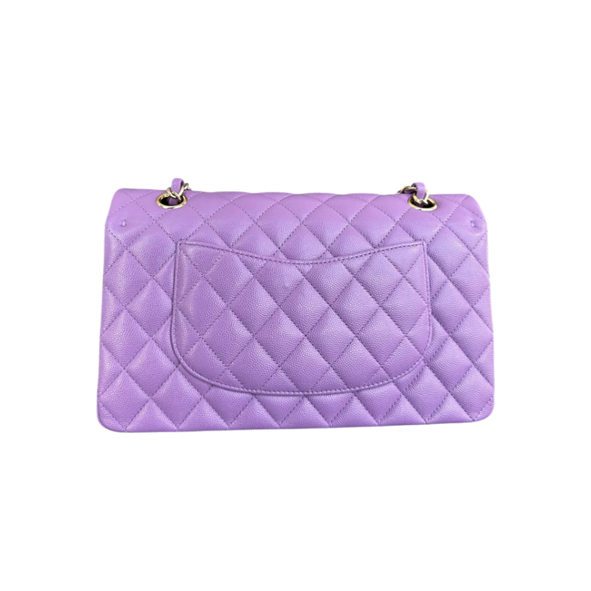 CHANEL PURPLE CAVIAR QUILTED MEDIUM FLAP BAG
