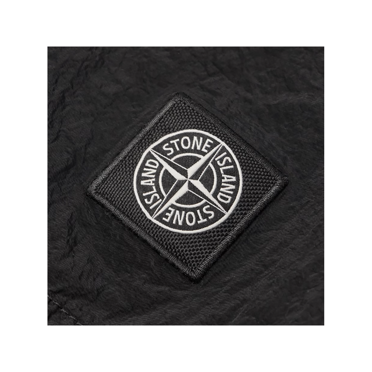 STONE ISLAND STRAIGHT-LEG SWIM SHORTS IN BLACK