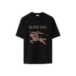 BURBERRY CROSS STITCH EKD COTTON T-SHIRT IN black