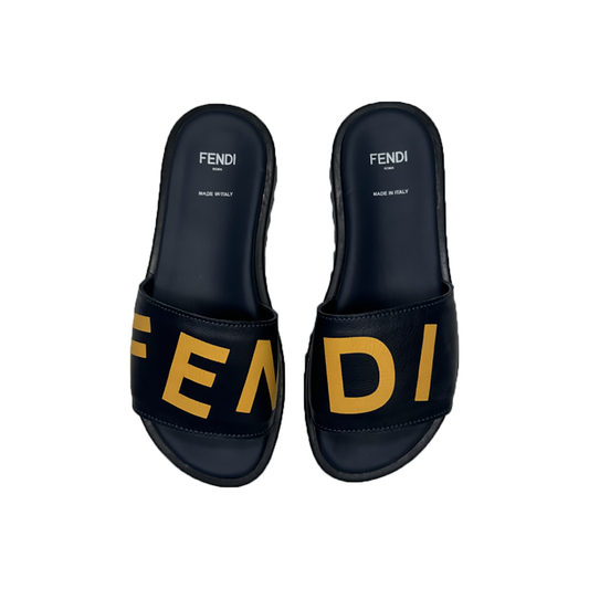 PRELOVED JUNIOR FENDI LOGO SLIDERS