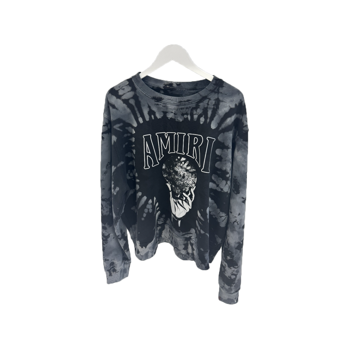 AMIRI LOGO PRINT SWEATER IN BLACK