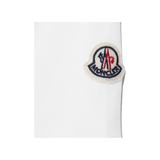 MONCLER ENFANT CONTRAST POLO IN WHITE