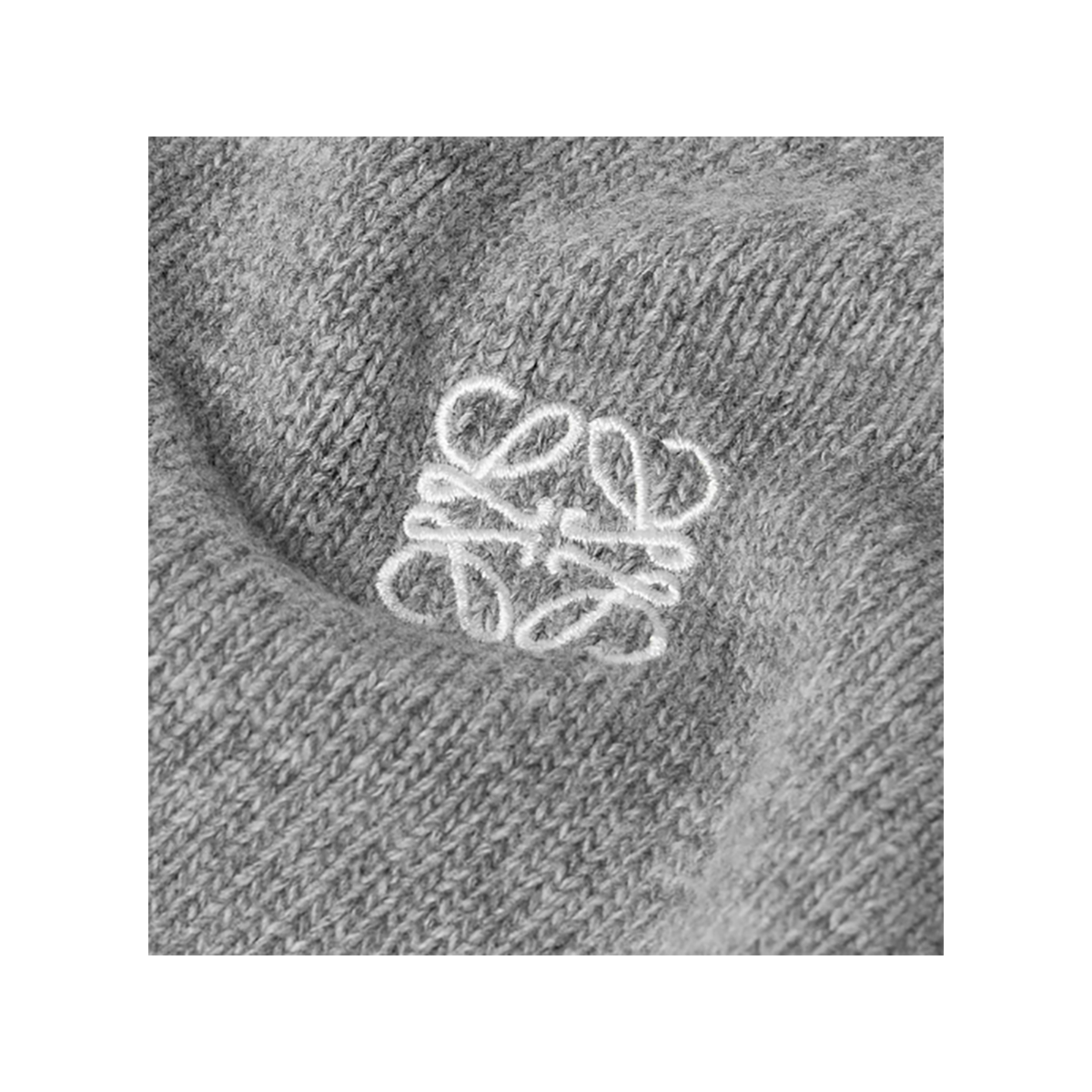 LOEWE ANAGRAM LOGO-EMBROIDERED WOOL SWEATER IN GREY