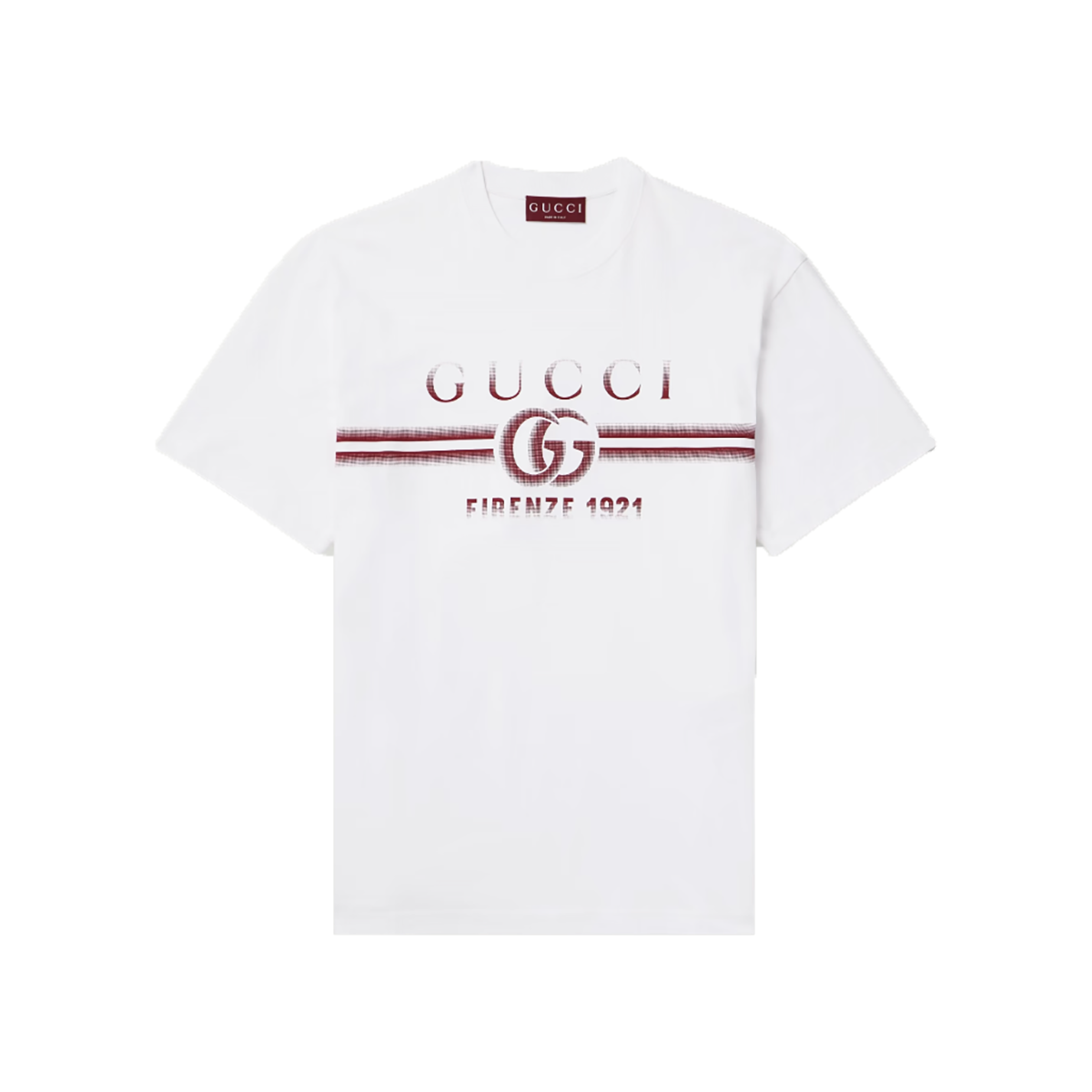 GUCCI CHEST LOGO PRINT CHEST T-SHIRT IN WHITE