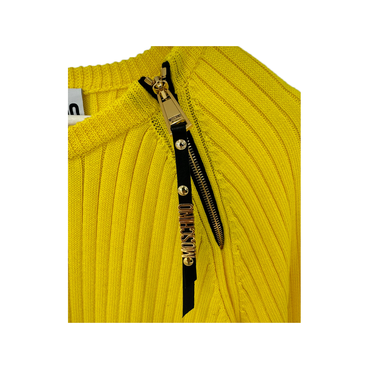 PRELOVED MOSCHINO ZIP SWEATER IN YELLOW