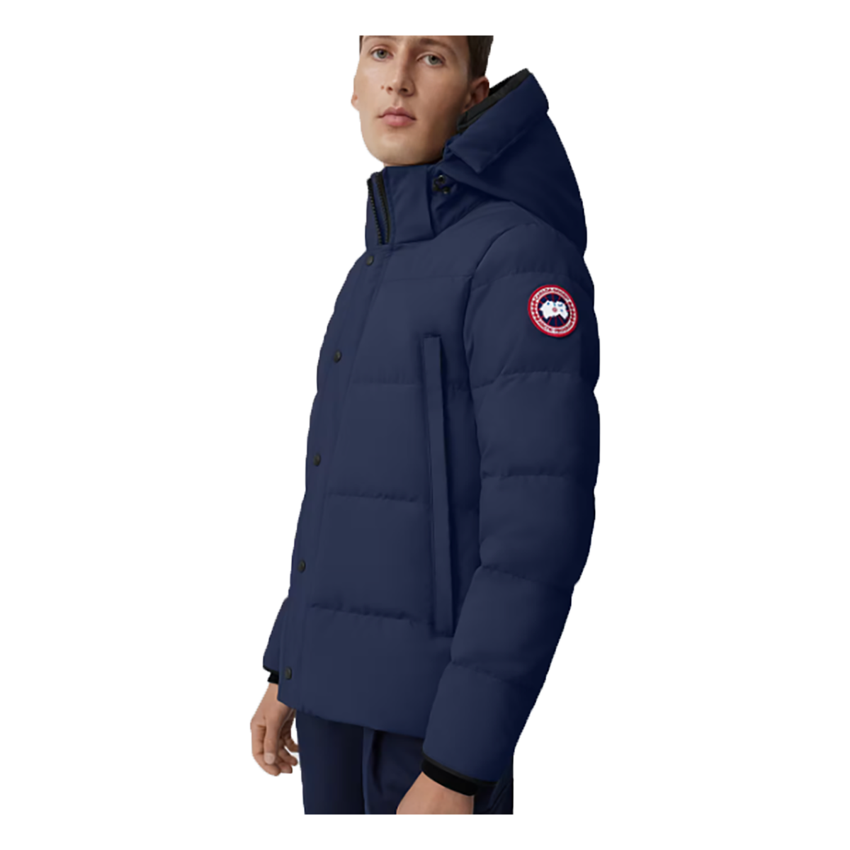 CANADA GOOSE WYNDHAM PARKA ICONIC BADGE IN ATLANTIC NAVY