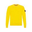 STONE ISLAND LOGO PATCH SWEATER IN YELLOW