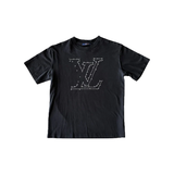 PRELOVED LOUIS VUITTON LV STITCH LOGO T-SHIRT IN BLACK