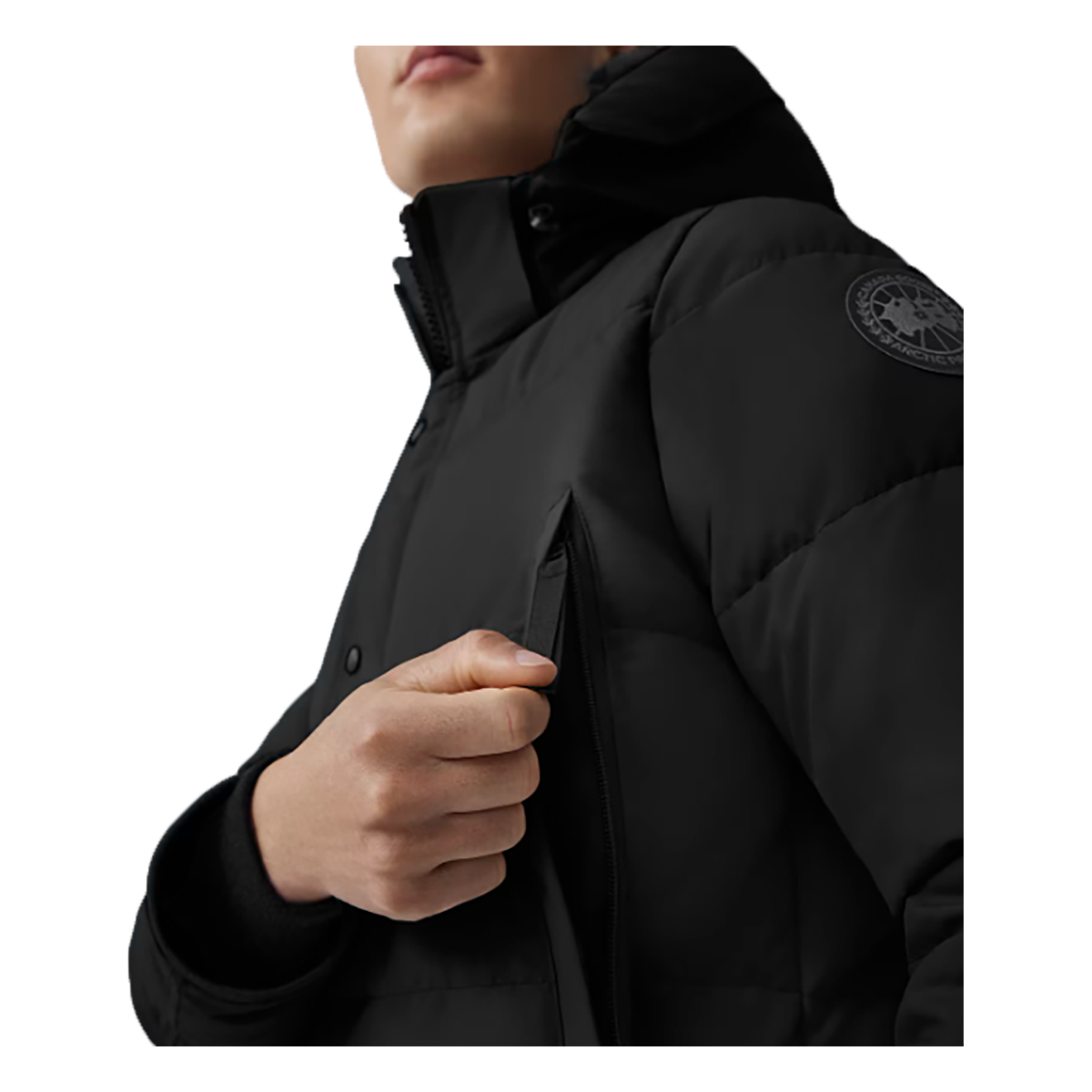 CANADA GOOSE WYNDHAM PARKA BLACK LABEL JACKET IN BLACK