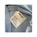 PRELOVED PRADA LOGO BADGE POLO SHIRT IN BABY BLUE