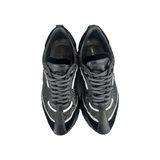 PRELOVED JIMMY CHOO LOW-TOP GLITTER TRAINERS IN BLACK