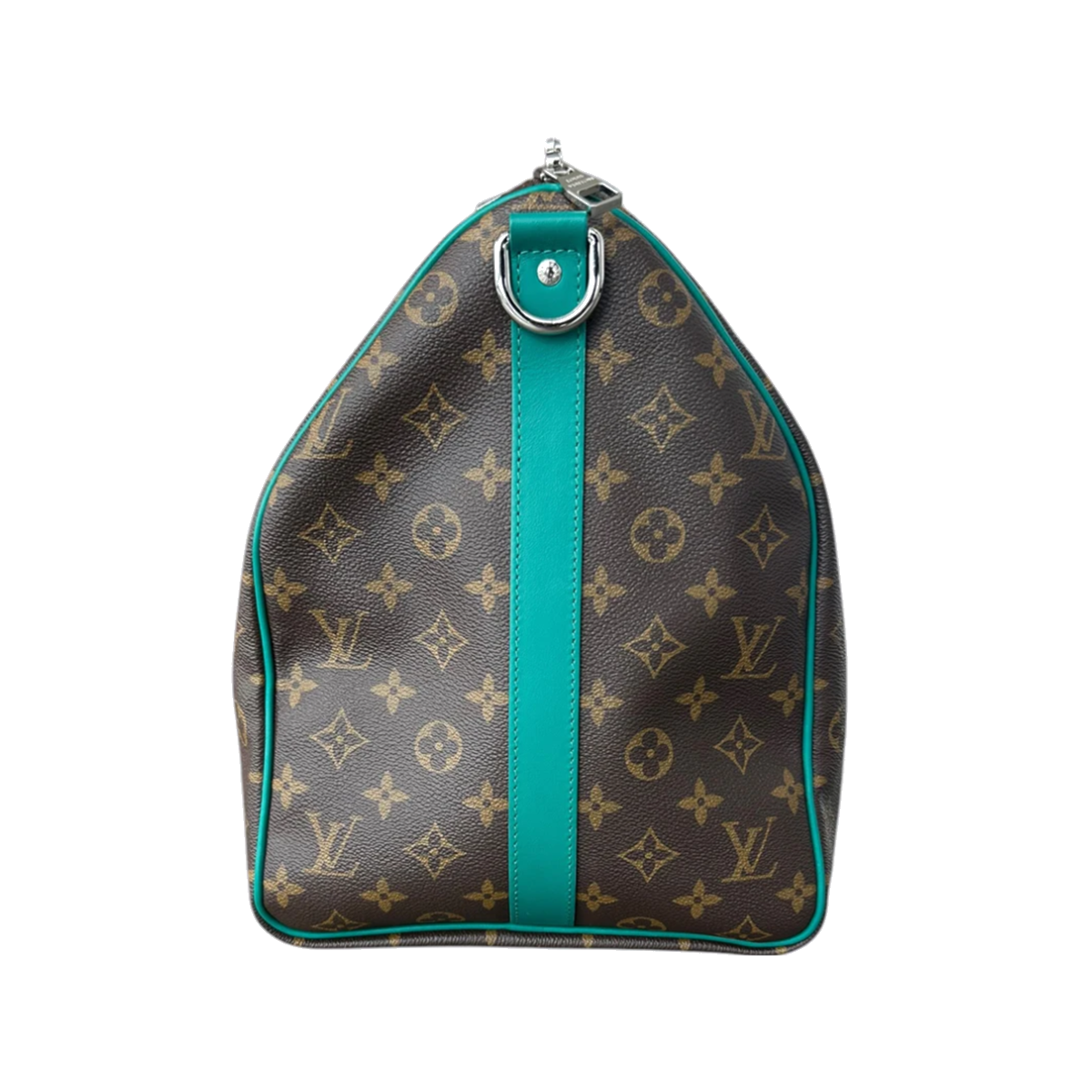 PRELOVED LOUIS VUITTON BROWN AND GREEN MONOGRAM KEEPALL 50
