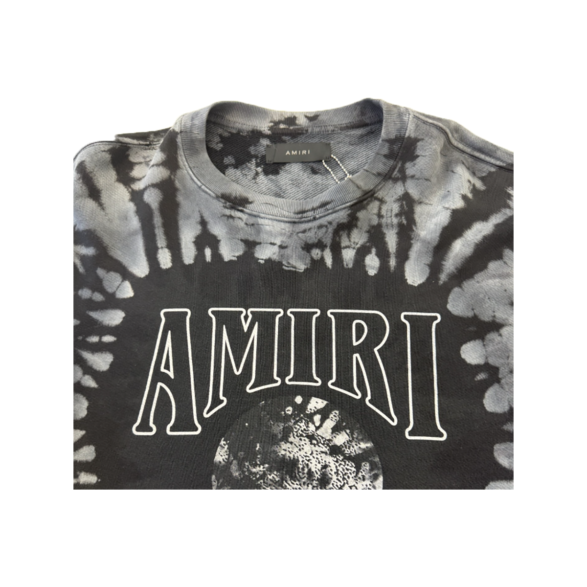 AMIRI LOGO PRINT SWEATER IN BLACK