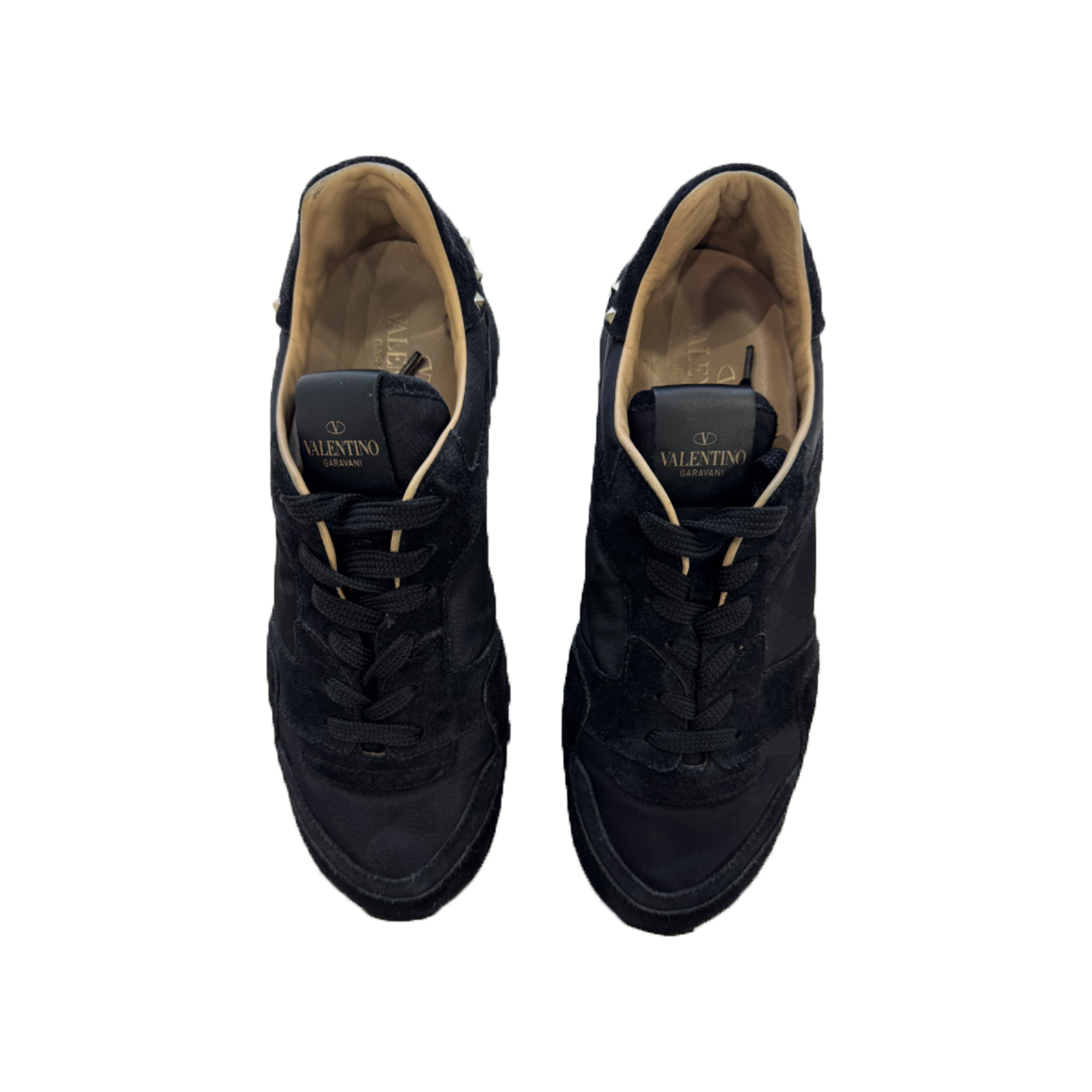 PRELOVED VALENTINO ROCKSTUD TRAINERS IN BLACK