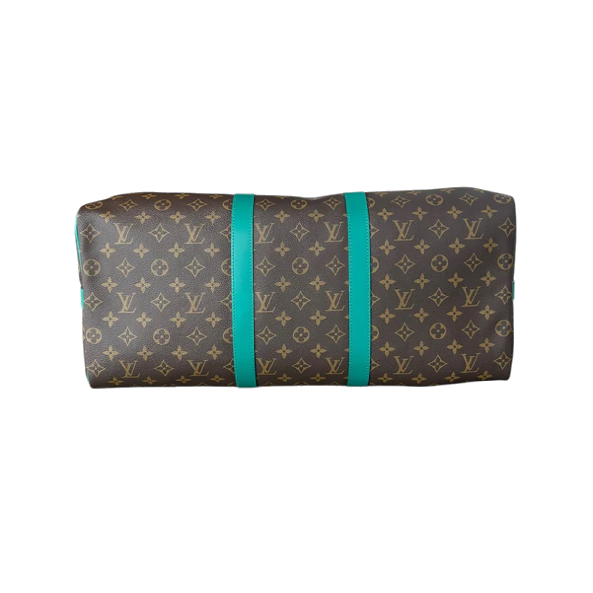 PRELOVED LOUIS VUITTON BROWN AND GREEN MONOGRAM KEEPALL 50