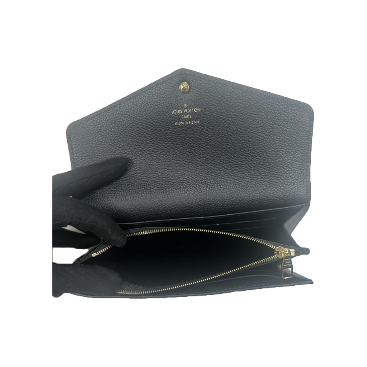 PRELOVED LOUIS VUITTON PORTEFEUILLE SARAH PURSE IN BLACK