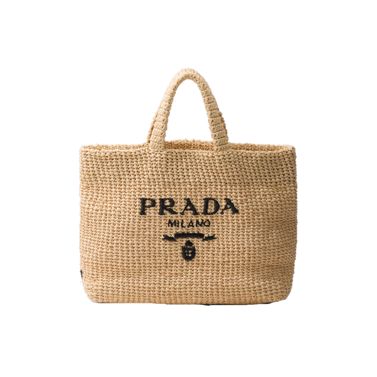 PRADA NATURAL CROCHET TOTE BAG
