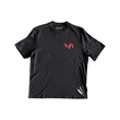 AMIRI BLACK AND RED STAGGERED LOGO T-SHIRT