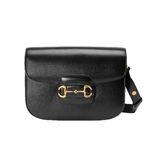 GUCCI HORSEBIT 1955 MEDIUM SHOULDER BAG IN BLACK