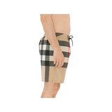 BURBERRY CHECK SWIM SHORTS IN ARCHIVE BEIGE
