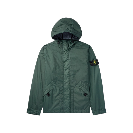 STONE ISLAND MEMBRANA 3L TC HOODED JACKET IN GREEN
