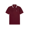 GUCCI LIDO LOGO-EMBROIDERED STRETCH-COTTON POLO IN BURGUNDY