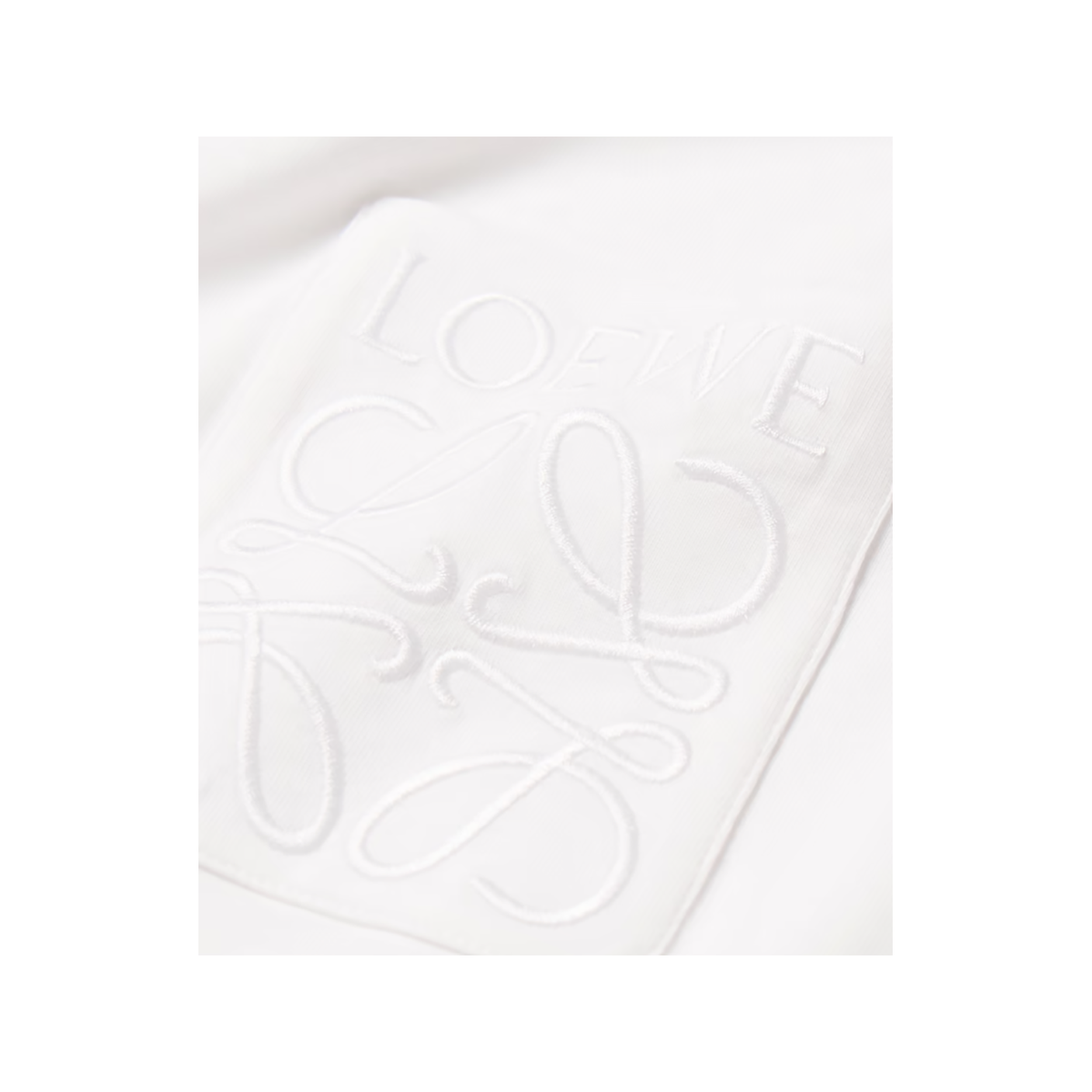 LOEWE LOGO-EMBROIDERED COTTON T-SHIRT IN WHITE