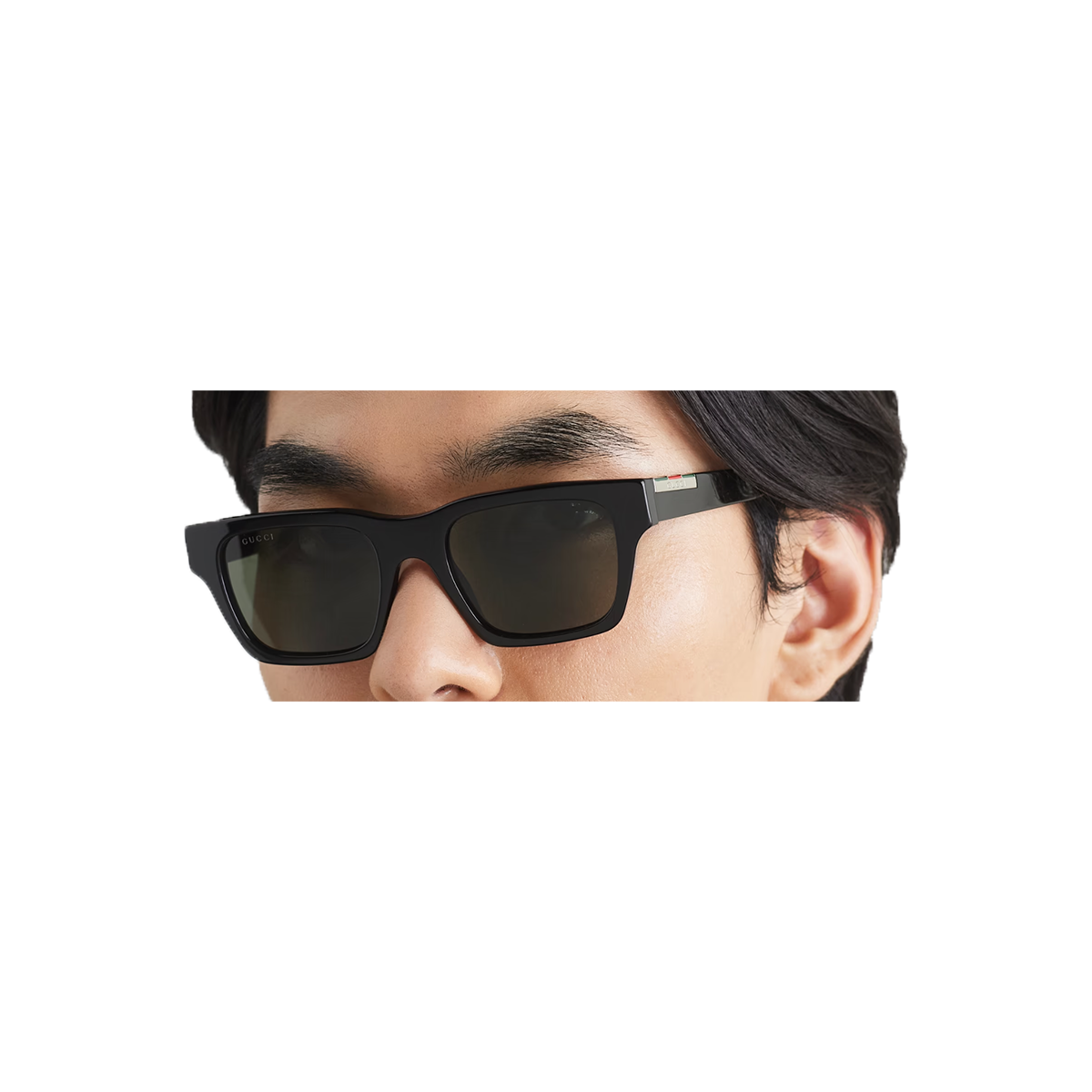 GUCCI SQUARE-FRAME SUNGLASSES IN BLACK