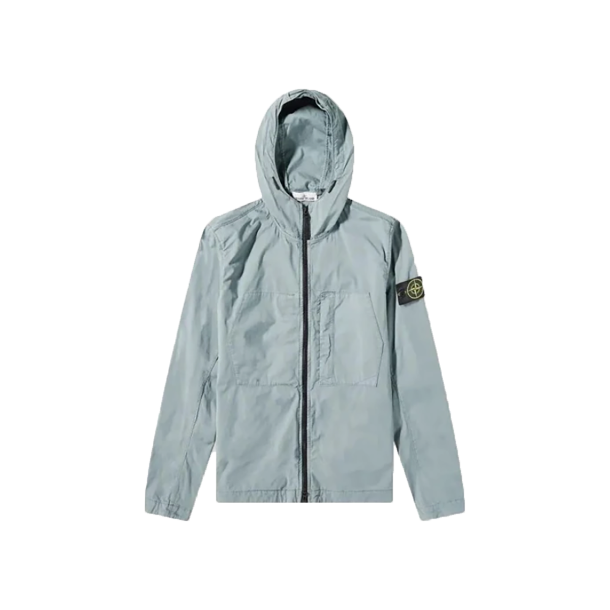 STONE ISLAND SUPIMA COTTON STRETCH HOODED JACKET IN BLUE