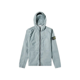 STONE ISLAND SUPIMA COTTON STRETCH HOODED JACKET IN BLUE