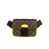 LOUIS VUITTON S LOCK MESSENGER BAG IN BROWN AND YELLOW