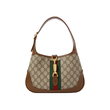 GUCCI JACKIE 1961 COATED CANVAS AND LEATHER SHOULDER BAG