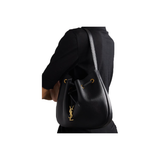 SAINT LAURENT PARIS VII SMALL EMBELLISHED TEXTURED-LEATHER SHOULDER BAG