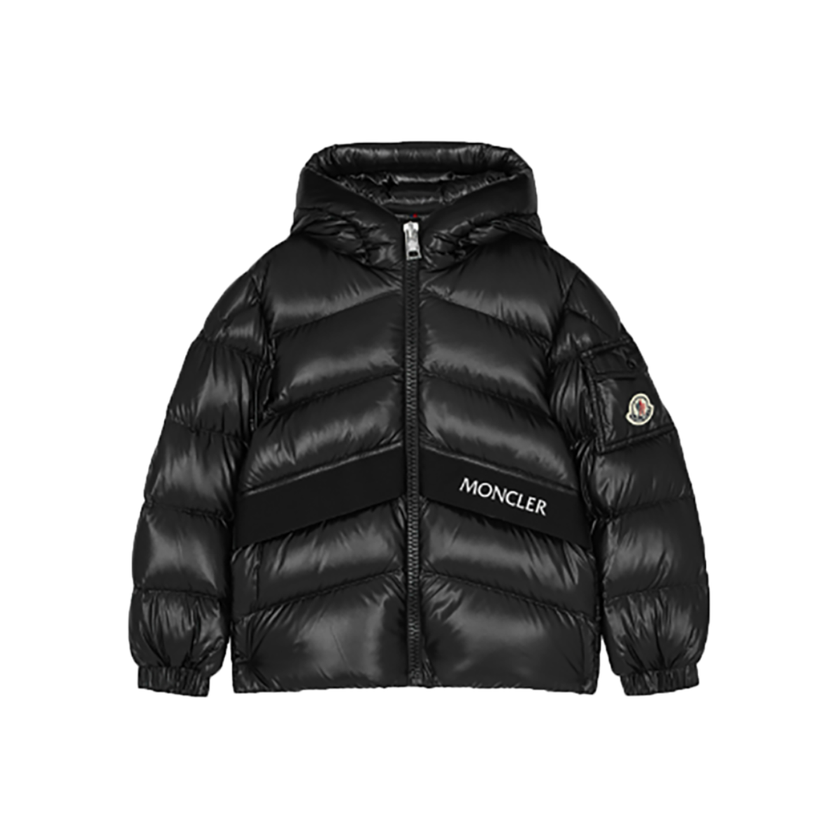 MONCLER JUNIOR GROSEILLER GIUBBOTTO JACKET IN BLACK